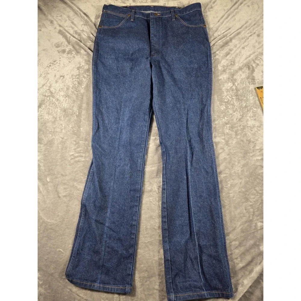 VTG‎ Wrangler Jeans Mens 38x34 Blue Denim Rodeo Cowboy Cut Slim 936DEN 90's USA